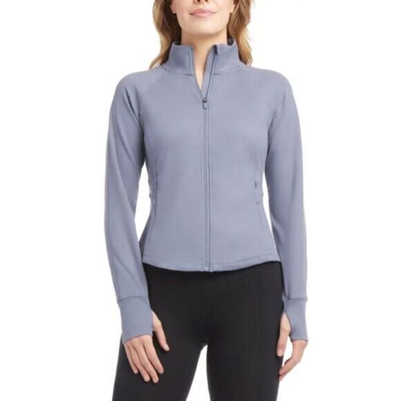 Jockey Ladies' Tulip Hem Yoga Jacket Size Medium Color Fog Grey - Picture 1 of 3